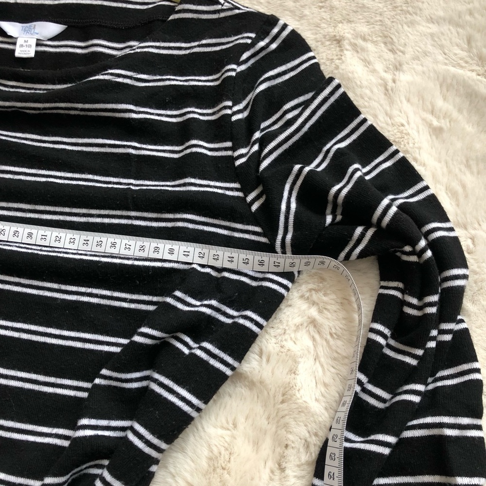 TIME and TRUtm dress midi dress size M black and white color - Picture 7 of 10